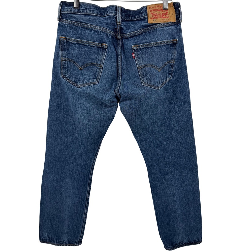 Levi's 501 Original Fit Jeans Mens 33x30 Blue Button Fly Straight Leg Denim